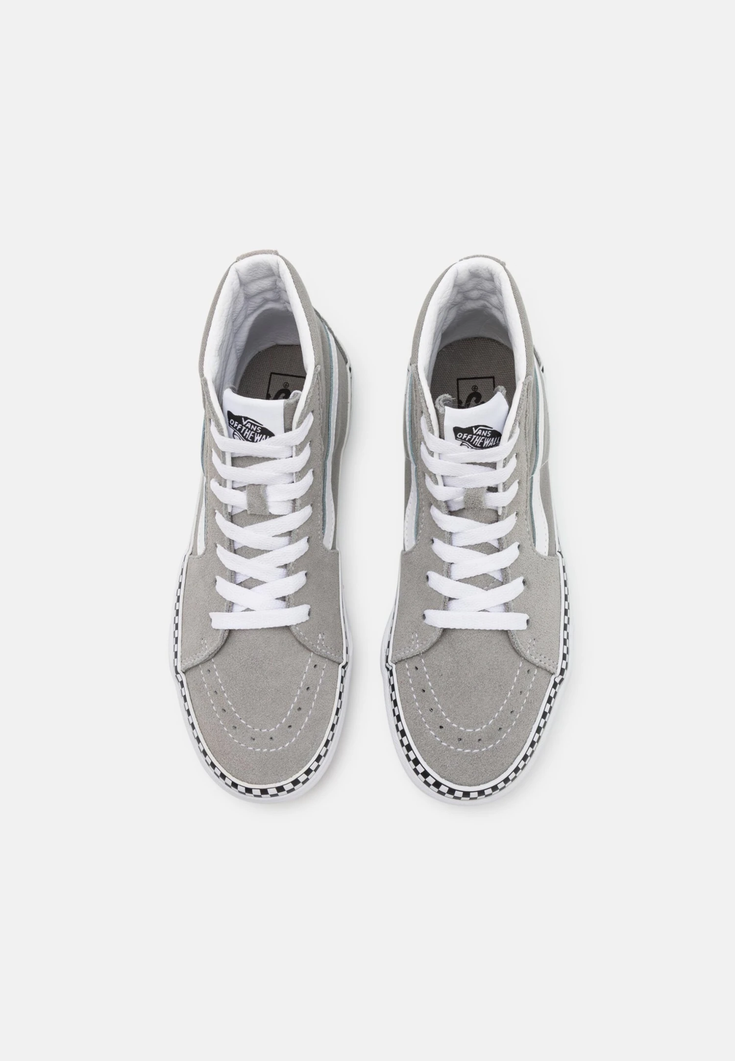 Vans Sk8-Hi Unisex - Sneakers Hoog - Checkerboard Foxing Drizzle/True White 6 Vans Sk8-Hi Unisex - Sneakers Hoog - Checkerboard Foxing Drizzle/True White - Afbeelding 4