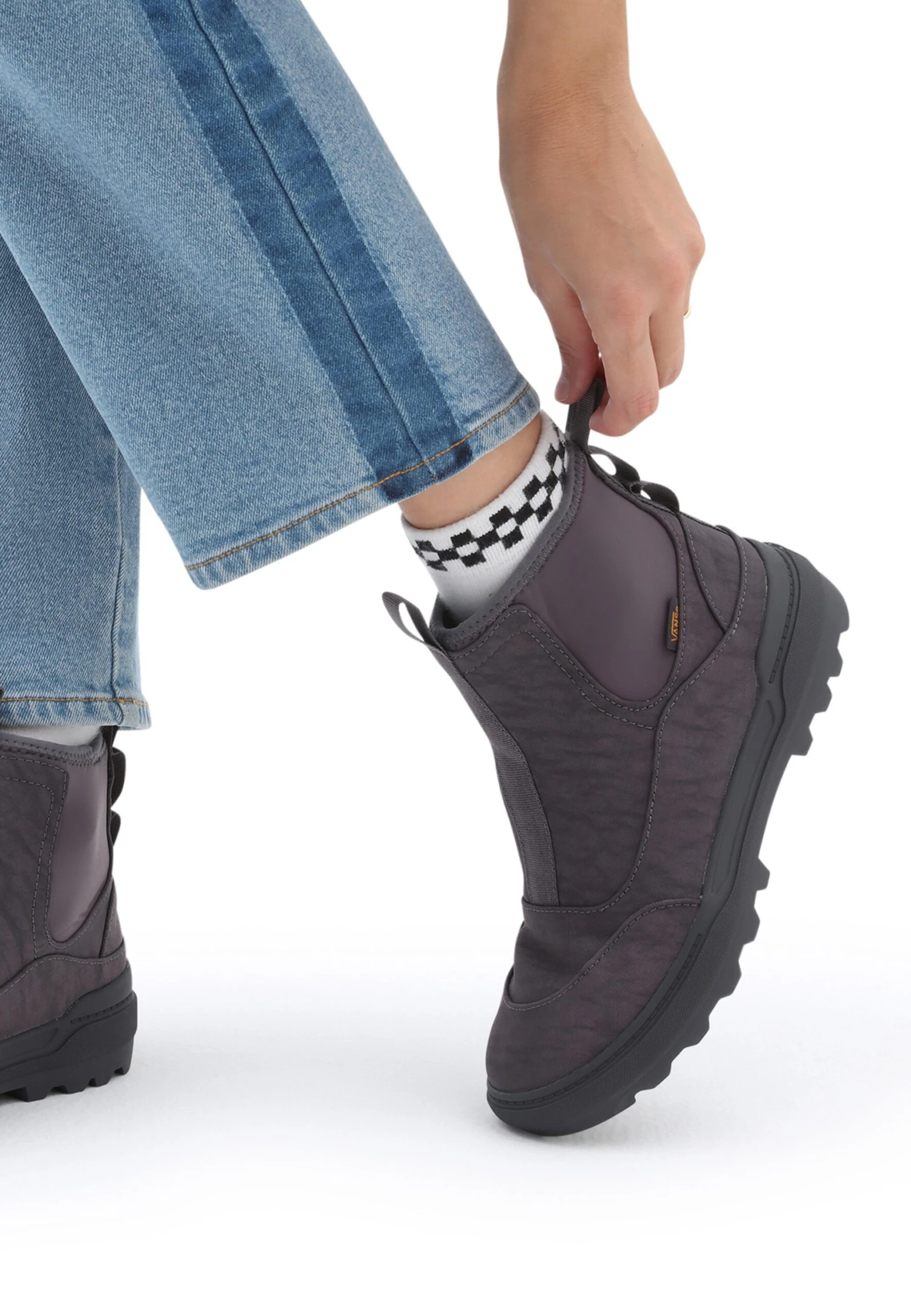 Vans Ua Colfax- Enkellaarsjes Met Plateauzool - Medium Grey 3 Vans Ua Colfax- Enkellaarsjes Met Plateauzool - Medium Grey