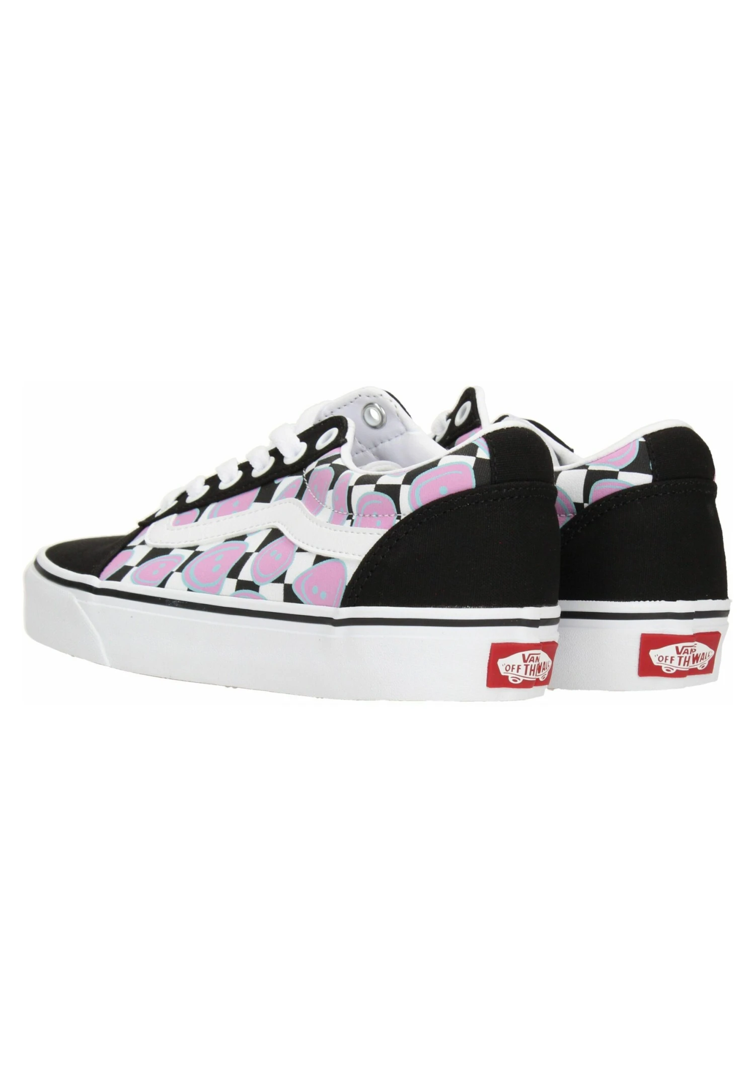 Vans Vn0A5Jlmjbw Ward Happy Checkerboard - Sneakers Laag - Black/White 6 Vans Vn0A5Jlmjbw Ward Happy Checkerboard - Sneakers Laag - Black/White - Afbeelding 4