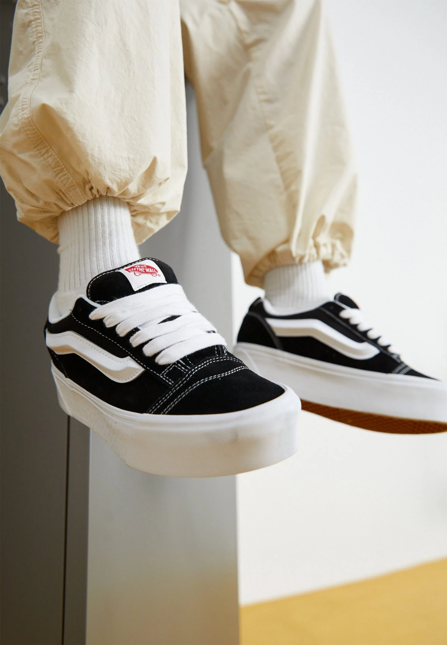 Vans Knu Stack - Skateschoenen - Black/True White 4 Vans Knu Stack - Skateschoenen - Black/True White - Afbeelding 2