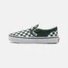Vans Classic Slip-On Unisex - Sneakers Laag - Dark Green/ White