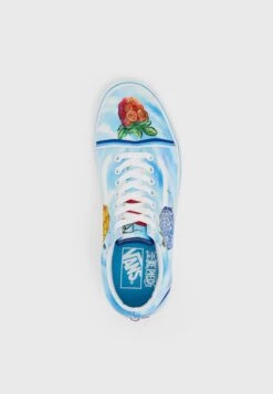Vans Old Skool Unisex - Sneakers Laag - Light Blue/White/Multi-Coloured -Vans 8c1942d5b6fa4ec8bb119baca05e94ad