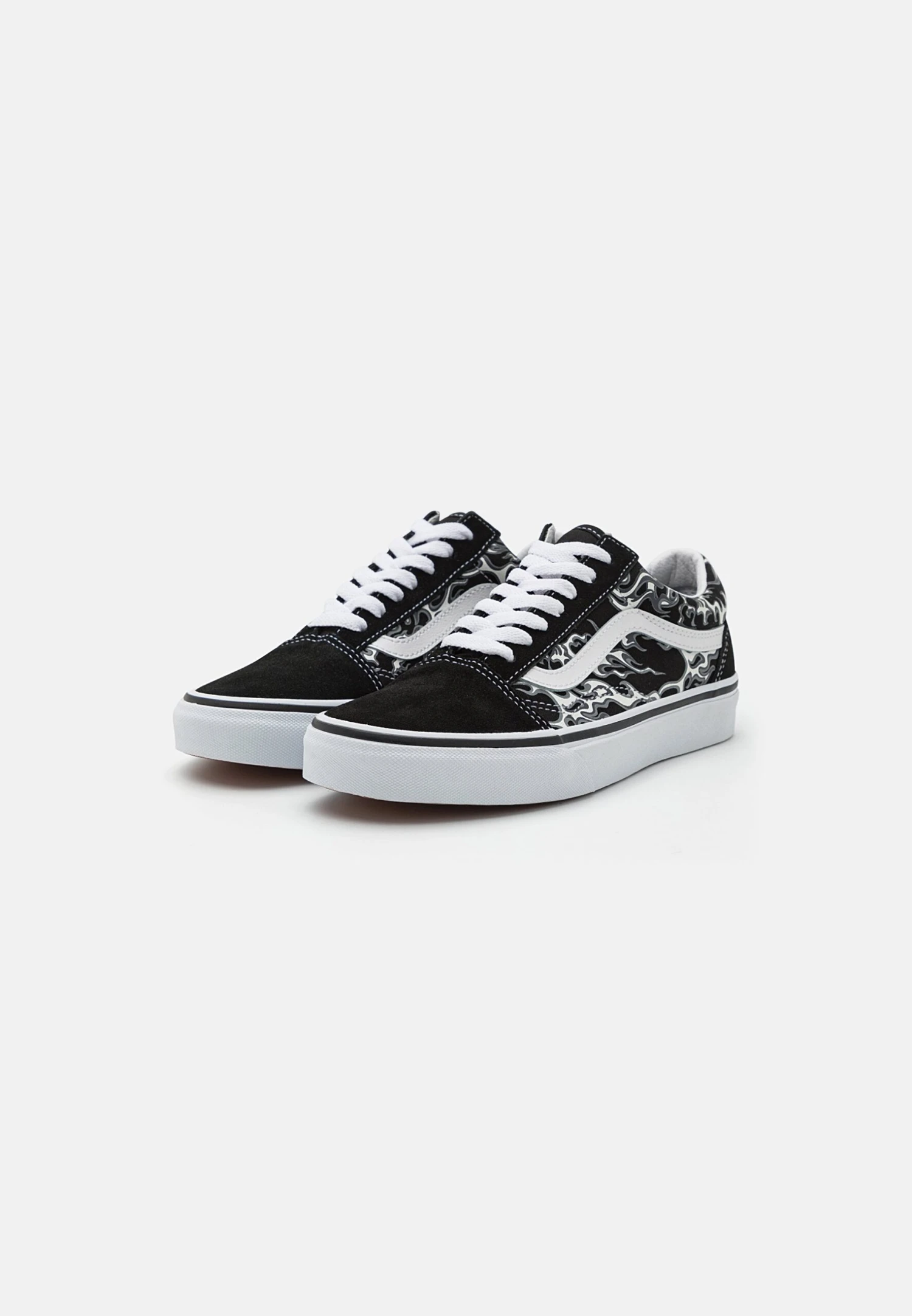 Vans Old Skool Unisex - Sneakers Laag - Flames Black/True White 4 Vans Old Skool Unisex - Sneakers Laag - Flames Black/True White - Afbeelding 2