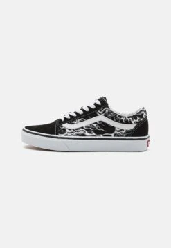 Vans Old Skool Unisex - Sneakers Laag - Flames Black/True White