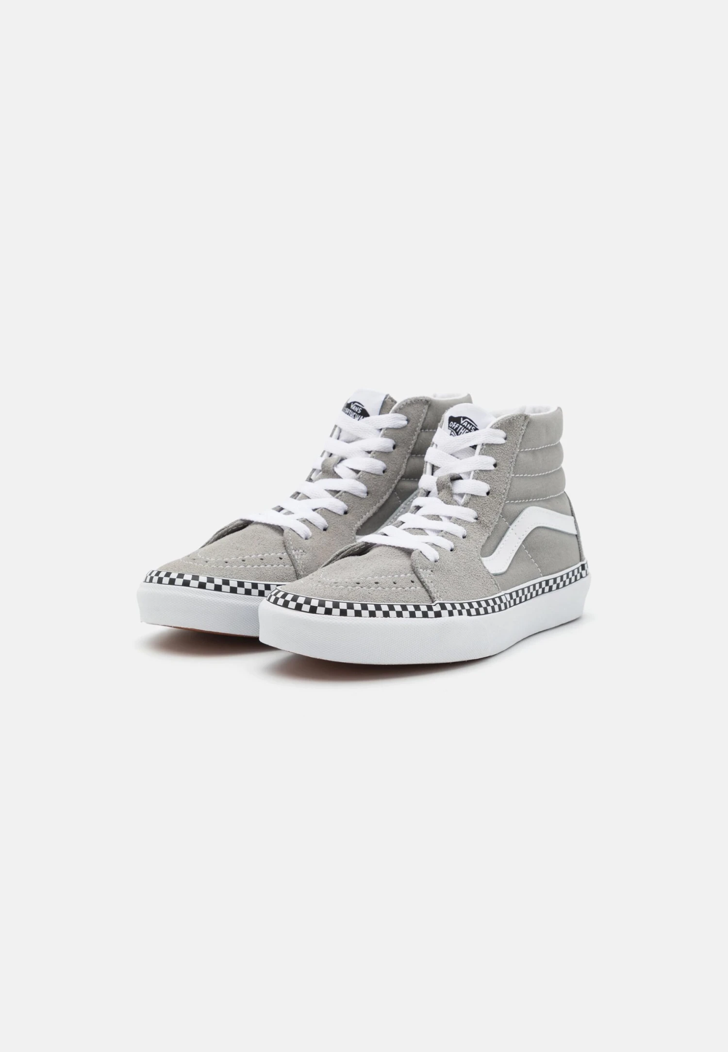 Vans Sk8-Hi Unisex - Sneakers Hoog - Checkerboard Foxing Drizzle/True White 4 Vans Sk8-Hi Unisex - Sneakers Hoog - Checkerboard Foxing Drizzle/True White - Afbeelding 2